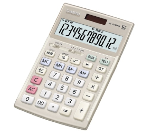 カシオ カシオ 本格実務検算タイプ電卓 ジャストタイプ ゴールド JS20WKAGDN 1個(ご注文単位1個)【直送品】