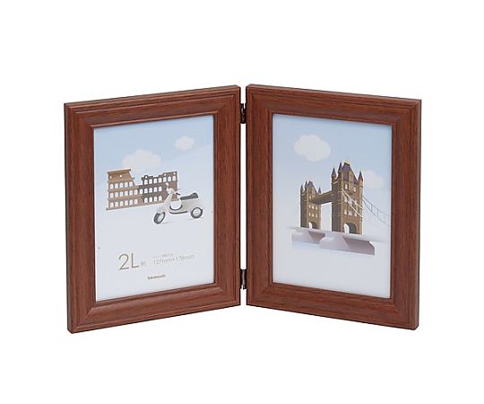 アズワン 2L判+2L判 ツインフォトフレーム EA761LP-57 1枚(ご注文単位1枚)【直送品】