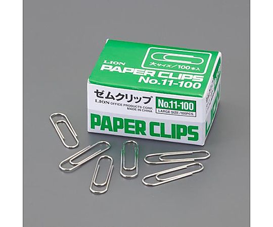 アズワン [ 大 /28mm]   ゼムクリップ(100本) EA762FA-6 1箱(ご注文単位1箱)【直送品】