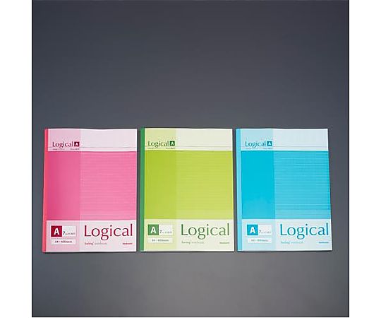 アズワン 7mm 罫線A4ノート(40ページ/3冊) EA762GC-186 1組(ご注文単位1組)【直送品】