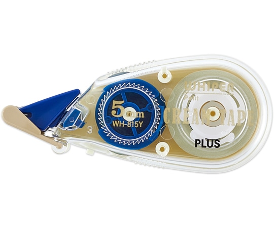 プラス ホワイパープチ クリームテープ 5mm幅 ブルー WH-815Y 1個(ご注文単位1個)【直送品】