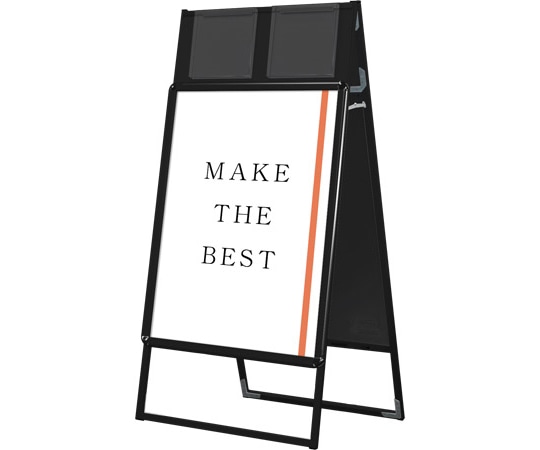 常磐精工 ポスターグリップスタンド看板 屋内用 カタログケース付 A1両面 ブラック PGSKK-A1RB 1台(ご注文単位1台)【直送品】