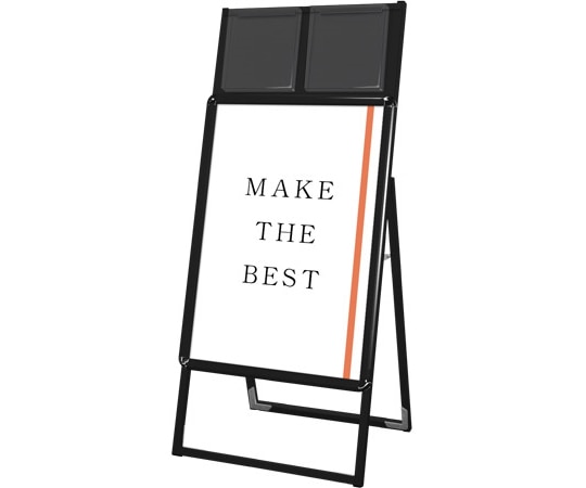 常磐精工 ポスターグリップスタンド看板 屋内用 カタログケース付 B2片面 ブラック PGSKK-B2KB 1台(ご注文単位1台)【直送品】