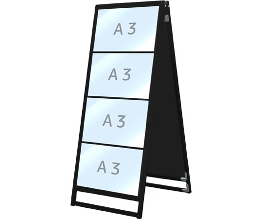 常磐精工 ブラックバリウスカードケーススタンド看板 A3横8両面 BVACCSK-A3Y8R 1台(ご注文単位1台)【直送品】