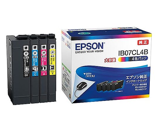 エプソン 純正インクカートリッジ 4色P 1パック(4個入) IB07CL4B 1パック(ご注文単位1パック)【直送品】