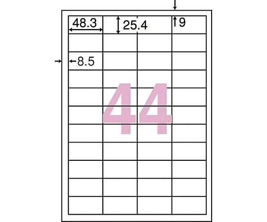 東洋印刷 nanaラベル シンプルパック 44面 500枚 LDW44CEA 1箱(ご注文単位1箱)【直送品】
