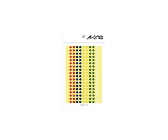 エーワン(A-ONE) カラーラベル 5mm 丸 アソート 1パック(7シート入) 7074 1パック(ご注文単位1パック)【直送品】