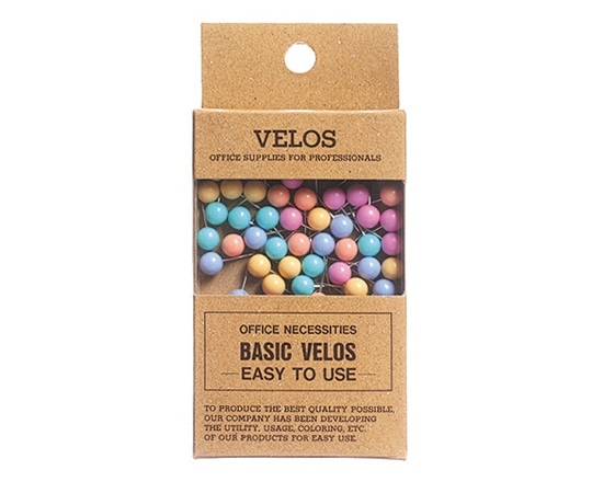 ベロス マップ画鋲 豆 パステルMIX 50本 DF-117P 1個(ご注文単位1個)【直送品】