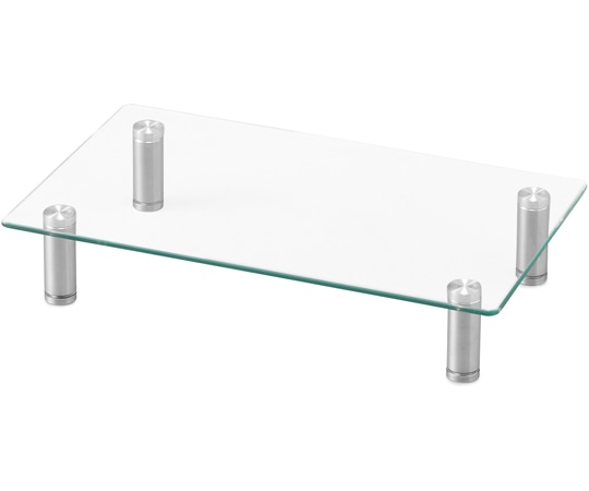 アイリスオーヤマ モニター台 ガラスタイプ W400 MNS-400G 1個(ご注文単位1個)【直送品】