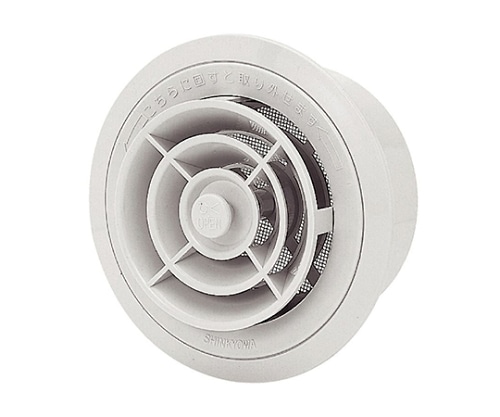 神栄ホームクリエイト 丸型ガラリ・レジスター (クーラーキャップ兼用) シルバーホワイト SRM-107NC 1個(ご注文単位1個)【直送品】