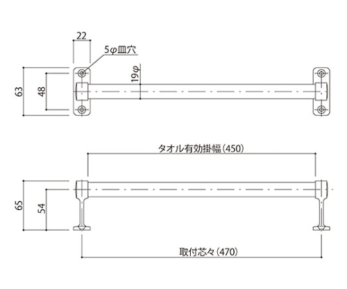 神栄ホームクリエイト タオル掛 SK-T450 1個（ご注文単位1個）【直送品】