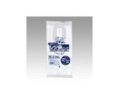 ジャパックス レジ袋省資源タイプ 乳白 RE12 1パック（ご注文単位1パック）【直送品】