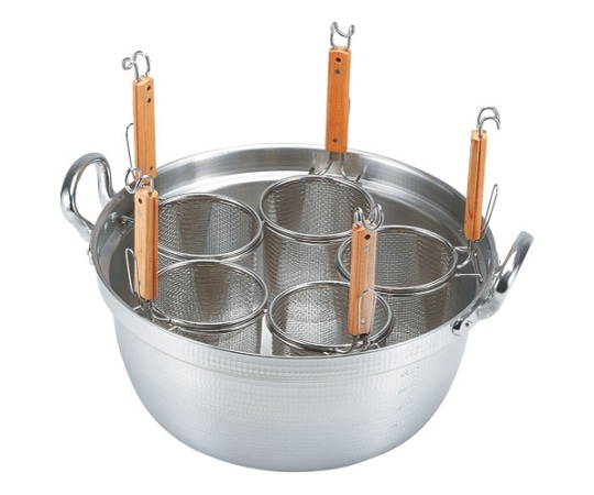 新越ワークス デカてぼ 茹麺鍋セット(リング付)15cm用 51-15cm用  1個（ご注文単位1個）【直送品】