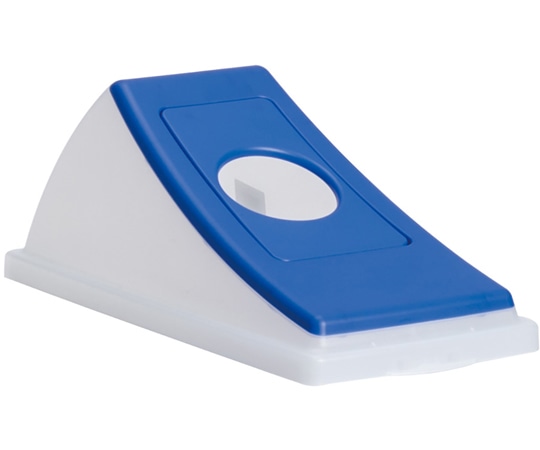 テラモト エコン ダストボックス #30半透明 蓋 ブルー ビンカン用 丸穴 DS-220-503-3 1台(ご注文単位1台)【直送品】