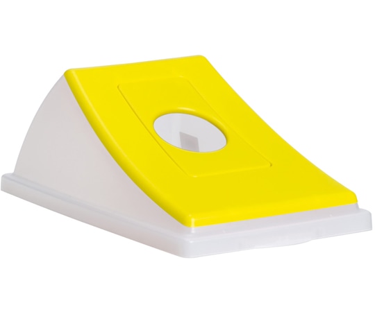 テラモト エコン ダストボックス #45半透明 蓋 イエロー ビンカン用 丸穴 DS-220-604-6 1台(ご注文単位1台)【直送品】