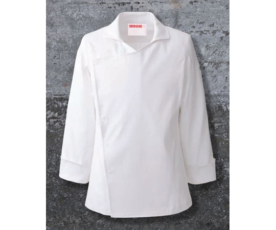 KAZEN ストレッチコックコート 白 4L 409-60 4L 1枚（ご注文単位1枚）【直送品】