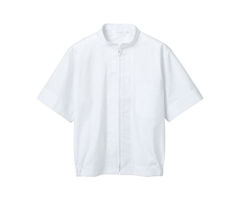 住商モンブラン ジャンパー 男女兼用 半袖 白 8-702 4L 1枚（ご注文単位1枚）【直送品】