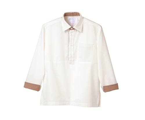 住商モンブラン プルオーバー 男女兼用 長袖 白/レンガ 2-321 LL 1枚（ご注文単位1枚）【直送品】