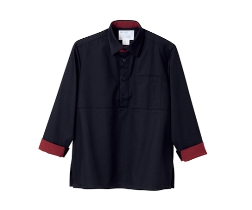 住商モンブラン プルオーバー 男女兼用 長袖 黒/エンジ 2-325 L 1枚（ご注文単位1枚）【直送品】