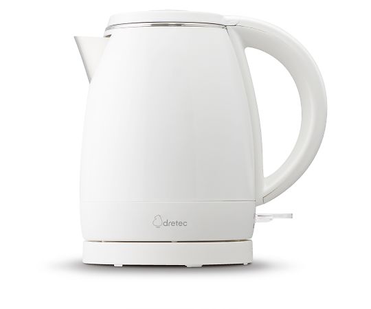 ドリテック 電気ケトル リコリス 0.8L ホワイト PO-151WT 1個（ご注文単位1個）【直送品】