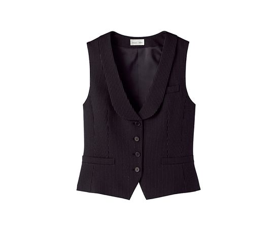 FACEスーツ レディスショールカラーベスト ブラック 17G FV1302L-16 17G 1枚（ご注文単位1枚）【直送品】