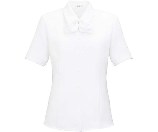 ボンマックス フルダルピケ 半袖ブラウス ホワイト 13号 HW4533A-15-13 1枚（ご注文単位1枚）【直送品】