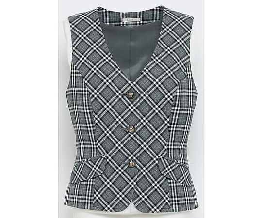 ボンマックス チェックベスト アドレー グレイ 13号 HW1240A-32-13 1着（ご注文単位1着）【直送品】