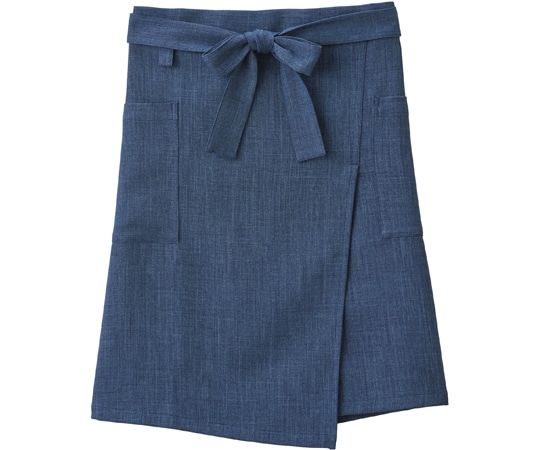 ボンマックス 和エプロン ブルー FK7172-7 1枚（ご注文単位1枚）【直送品】