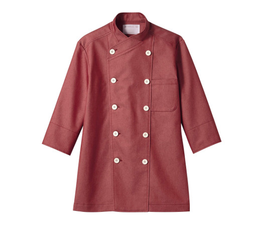 住商モンブラン コックコート 兼用 7分袖 レッド L 6-1103 1枚（ご注文単位1枚）【直送品】