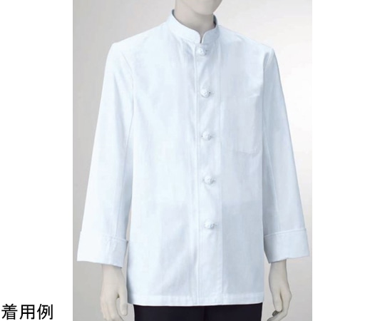 KAZEN シングルコックコート(長袖) 白 3L 417-60 3L 1枚（ご注文単位1枚）【直送品】