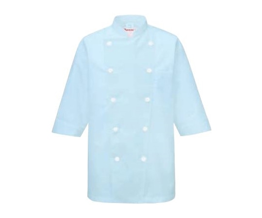 KAZEN 兼用コックシャツ サックス SS 421-71 SS 1枚（ご注文単位1枚）【直送品】