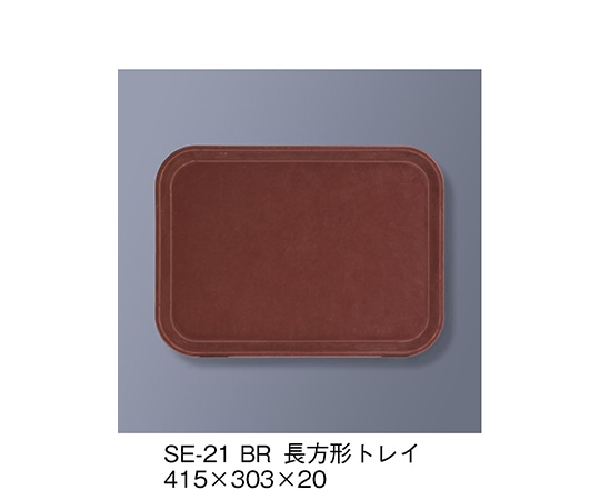 三信化工 エスタートレイ長方形 ブラウン SE-21_BR 1個（ご注文単位1個）【直送品】