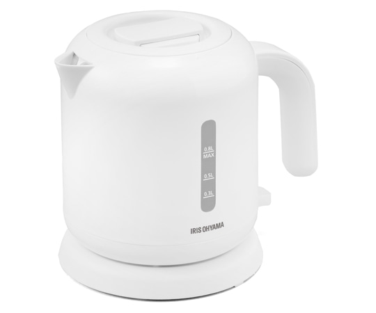 アイリスオーヤマ 電気ケトル ベーシックタイプ ホワイト IKEB-800-W 1個（ご注文単位1個）【直送品】