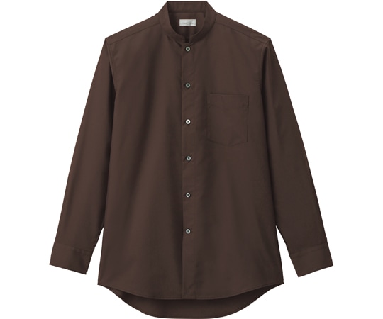 ボンマックス メンズスタンドカラー長袖シャツ ブラウン L FB5051M-5 L 1枚（ご注文単位1枚）【直送品】