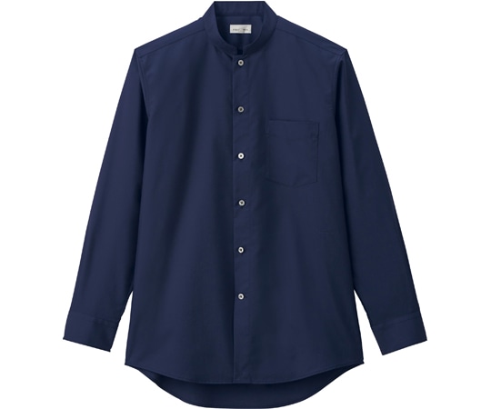 ボンマックス メンズスタンドカラー長袖シャツ ネイビー 3L FB5051M-8 3L 1枚（ご注文単位1枚）【直送品】