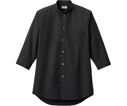 ボンマックス メンズスタンドカラー七分袖シャツ ブラック LL FB5052M-16 LL 1枚（ご注文単位1枚）【直送品】