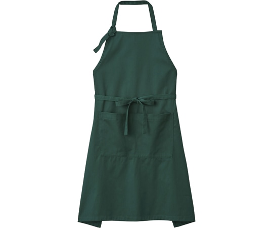 ボンマックス 胸当てエプロン グリーン FK7181-4 1枚（ご注文単位1枚）【直送品】