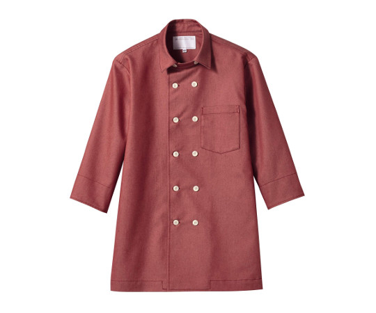 住商モンブラン コックジャケット 兼用 7分袖 レッド L 6-1113 1枚（ご注文単位1枚）【直送品】