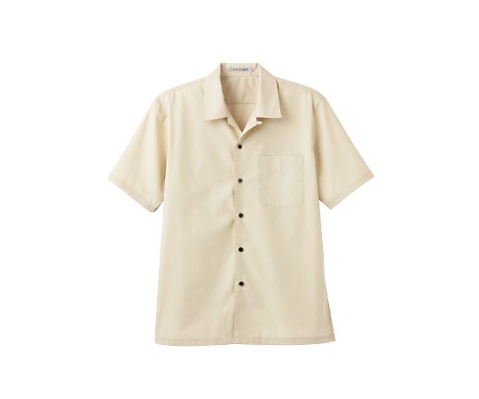 FACE ブロードオープンカラー半袖シャツ ベージュ S FB4529U-1 S 1枚(ご注文単位1枚)【直送品】