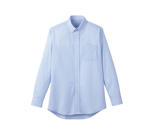 FACE ボタンダウンニット長袖シャツ サックス S FB4557U-6 S 1枚（ご注文単位1枚）【直送品】