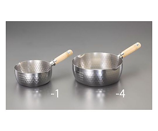 エスコ 1.2L 雪平鍋(ステンレス製/目盛付) EA913VN-1 1個（ご注文単位1個）【直送品】