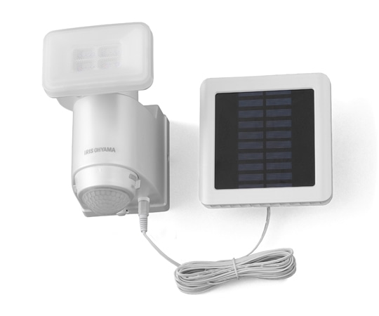 アイリスオーヤマ ソーラー式LED防犯センサーライト 400lm LSL-SBSN-400 1個(ご注文単位1個)【直送品】
