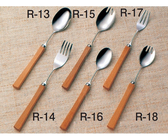 斉藤工業 木製角型ハンドル スプーン(小) R-16 1個（ご注文単位1個）【直送品】