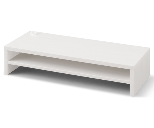 アイリスオーヤマ モニター台 棚板付き オフホワイト MNS-590T-OW 1台(ご注文単位1台)【直送品】