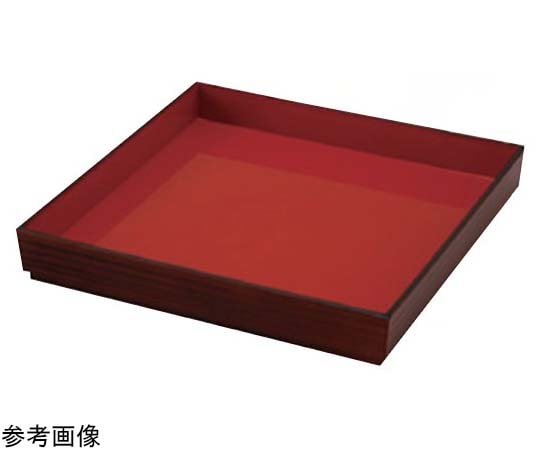 アズワン スクエアトレー 白木内朱 295×295×45mm P30 1個（ご注文単位1個）【直送品】