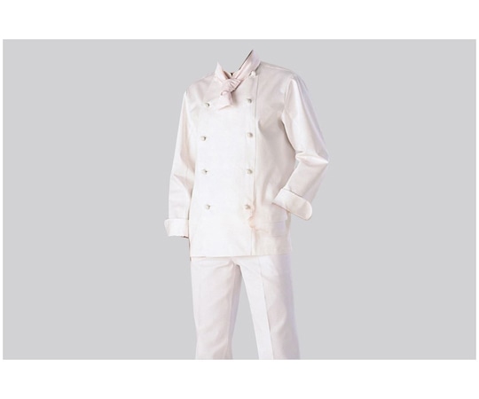 アズワン コックコート[男] ホワイト L CA-114 L 1枚（ご注文単位1枚）【直送品】