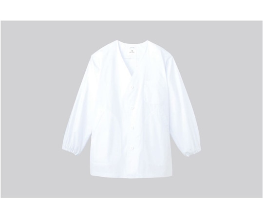 アズワン 白衣(長袖)[男] ホワイト 襟なし 3L AB-6400 3L 1枚（ご注文単位1枚）【直送品】