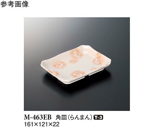 スリーライン 角皿 らんまん 10個入 M-463EB 1袋（ご注文単位1袋）【直送品】