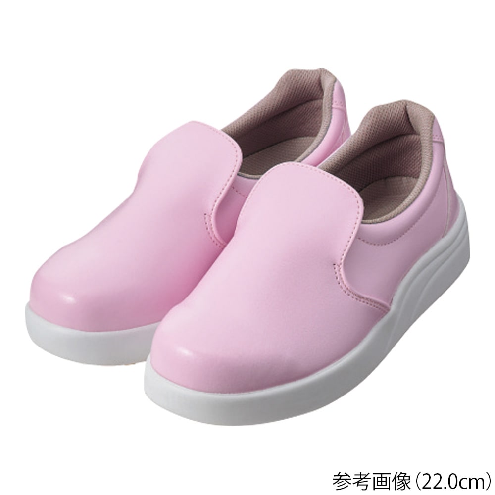 カゼン ワークシューズ ピンク 25.0cm 469-23 1足（ご注文単位1足）【直送品】