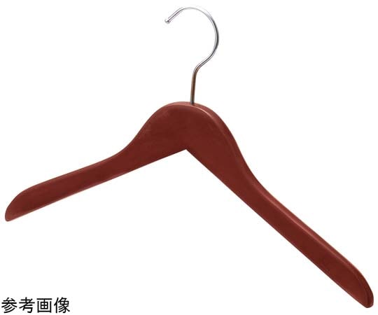 アズワン 木製ハンガー ブラウン 平型(メープル)W38cm 60本入 61-799-19-3 1セット（ご注文単位1セット）【直送品】